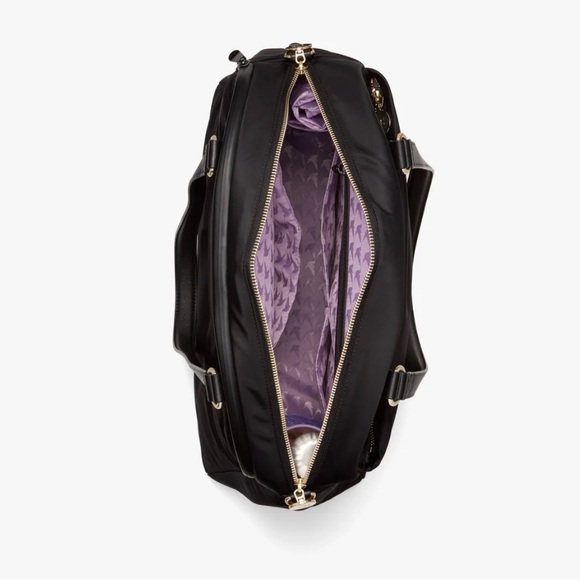 Lo & Sons O.M.G Women's Travel Bag, Black/Gold/Lavender - Picture 3 of 10